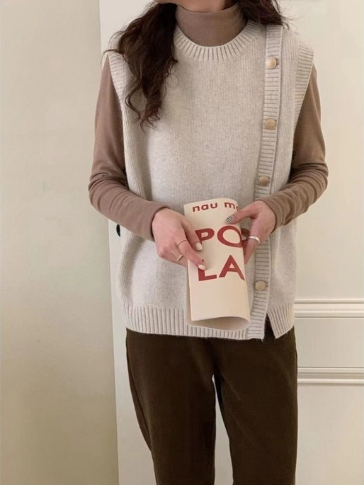Round O Neck Knit Vests For Wo - مراجعة Formal Vest Waistcoat وسعره